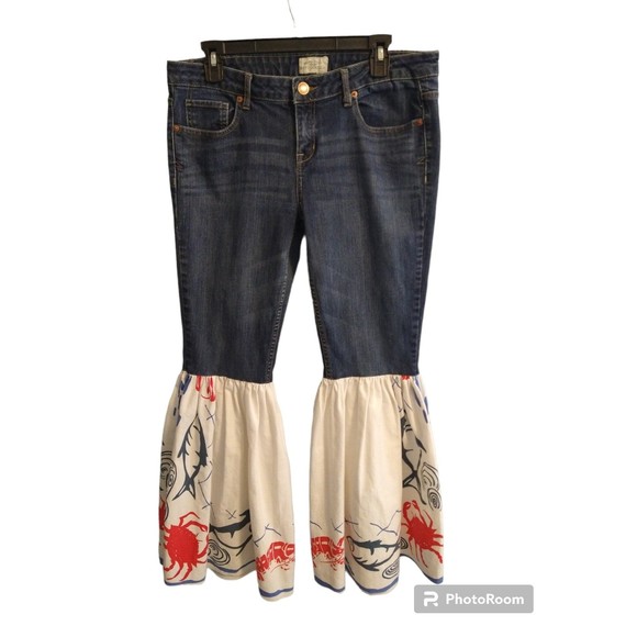 Aeropostale Bayla flared jeans 11/12 Reg Boho Beachy Hippie Cottage Core - Picture 3 of 14